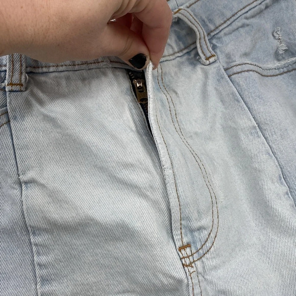 Abercrombie & Fitch The Cutoff Shorts Womens Sz 27 4 Blue High Rise Denim Frayed - Picture 4 of 9